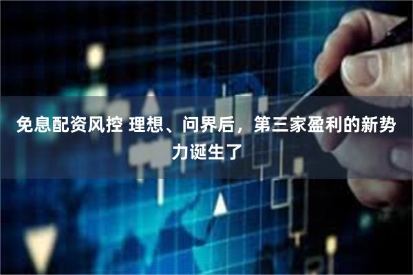 免息配资风控 理想、问界后，第三家盈利的新势力诞生了