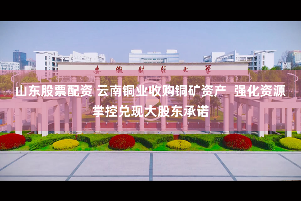 山东股票配资 云南铜业收购铜矿资产  强化资源掌控兑现大股东承诺